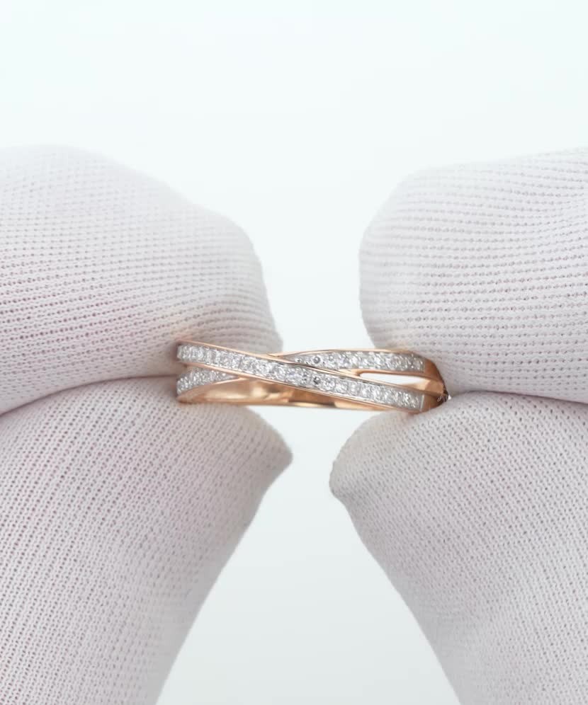 Auksinis žiedas su deimantais - Auksiniai Žiedai su brangakmeniais - Goldinga