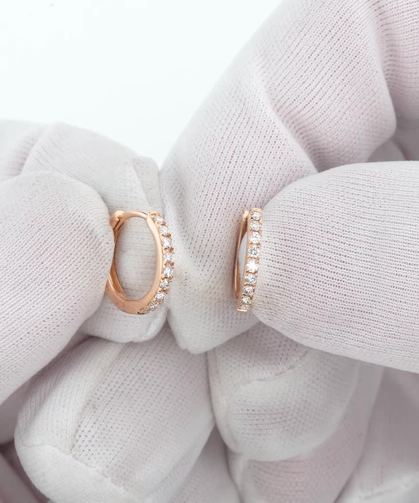 Auksiniai auskarai su deimantais - Auksiniai Auskarai su brangakmeniais - Goldinga