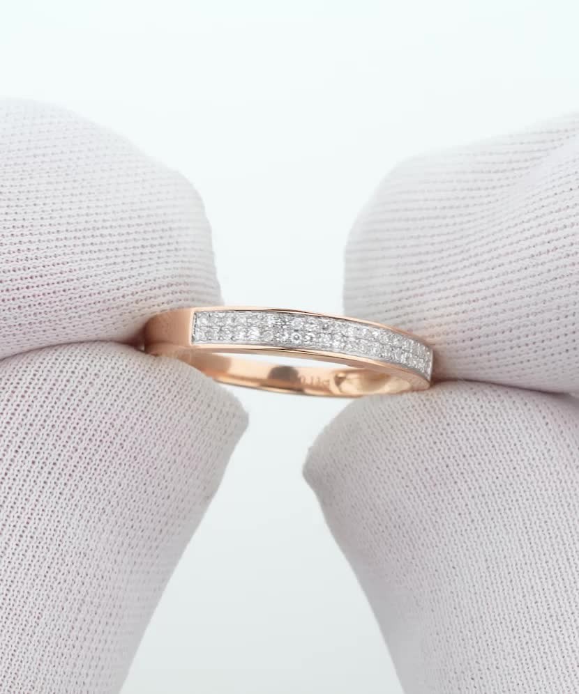 Auksinis žiedas su deimantais