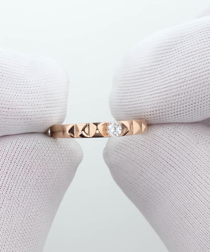 Auksinis žiedas su cirkoniu - Auksiniai žiedai - Goldinga