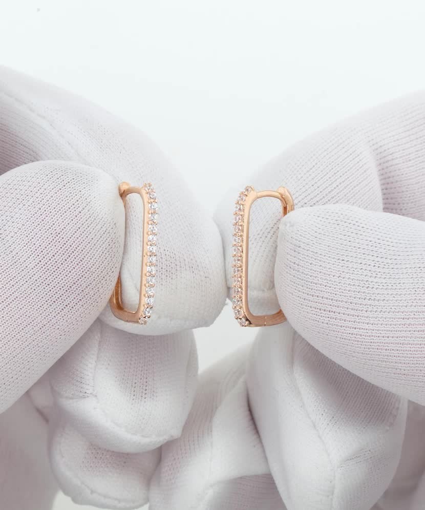 Auksiniai auskarai su cirkoniais