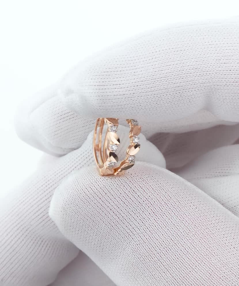 Auksiniai auskarai su cirkoniais