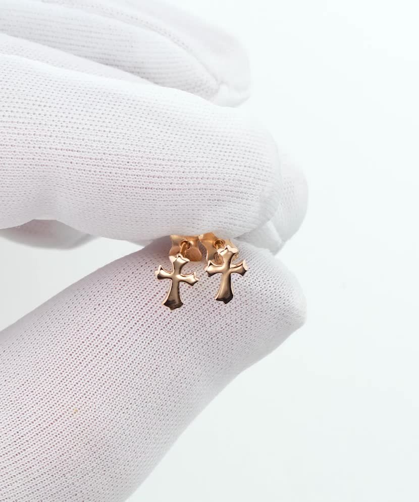 Auksiniai auskarai "Kryželis" - Auksiniai auskarai - Goldinga