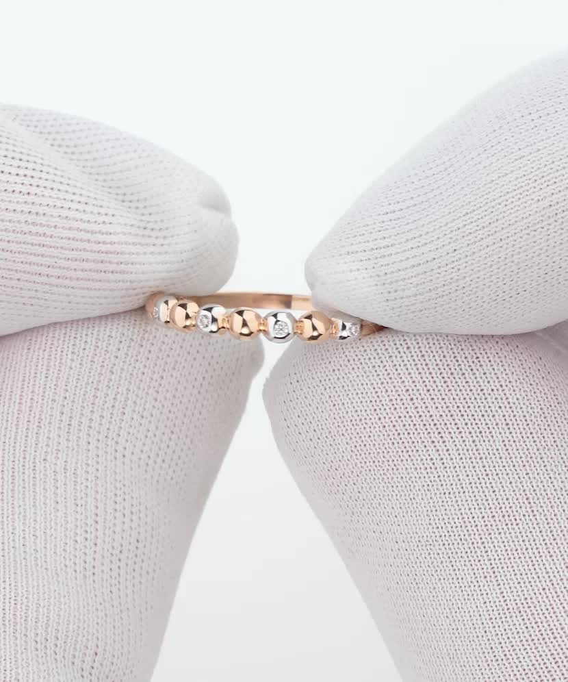 Auksinis žiedas su cirkoniais - Auksiniai žiedai - Goldinga