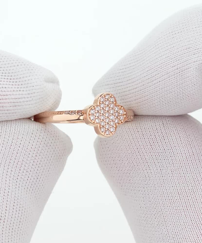 Auksinis žiedas su cirkoniais - Auksiniai žiedai - Goldinga