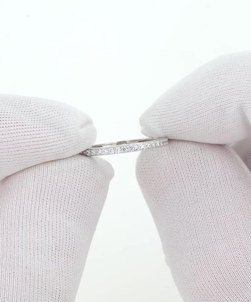 Balto aukso žiedas su cirkoniais - Auksiniai žiedai - Goldinga