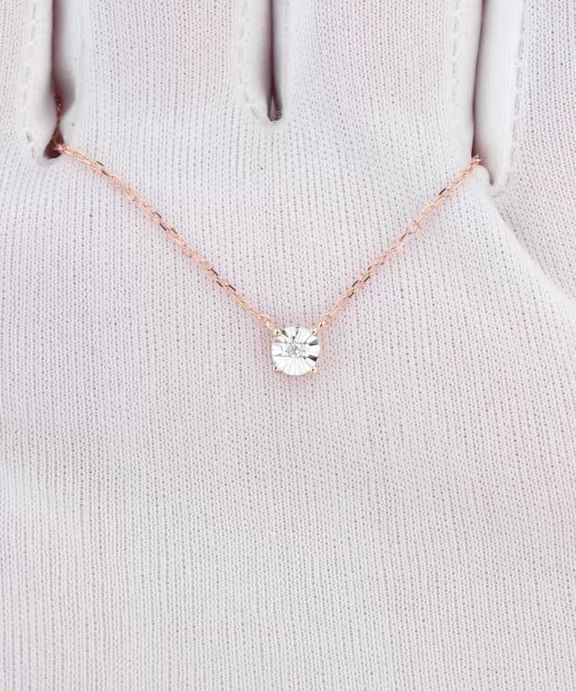 Auksinė Grandinėlė Su briliantiniu Pakabuku - Auksinės grandinėlės su pakabukais - Goldinga