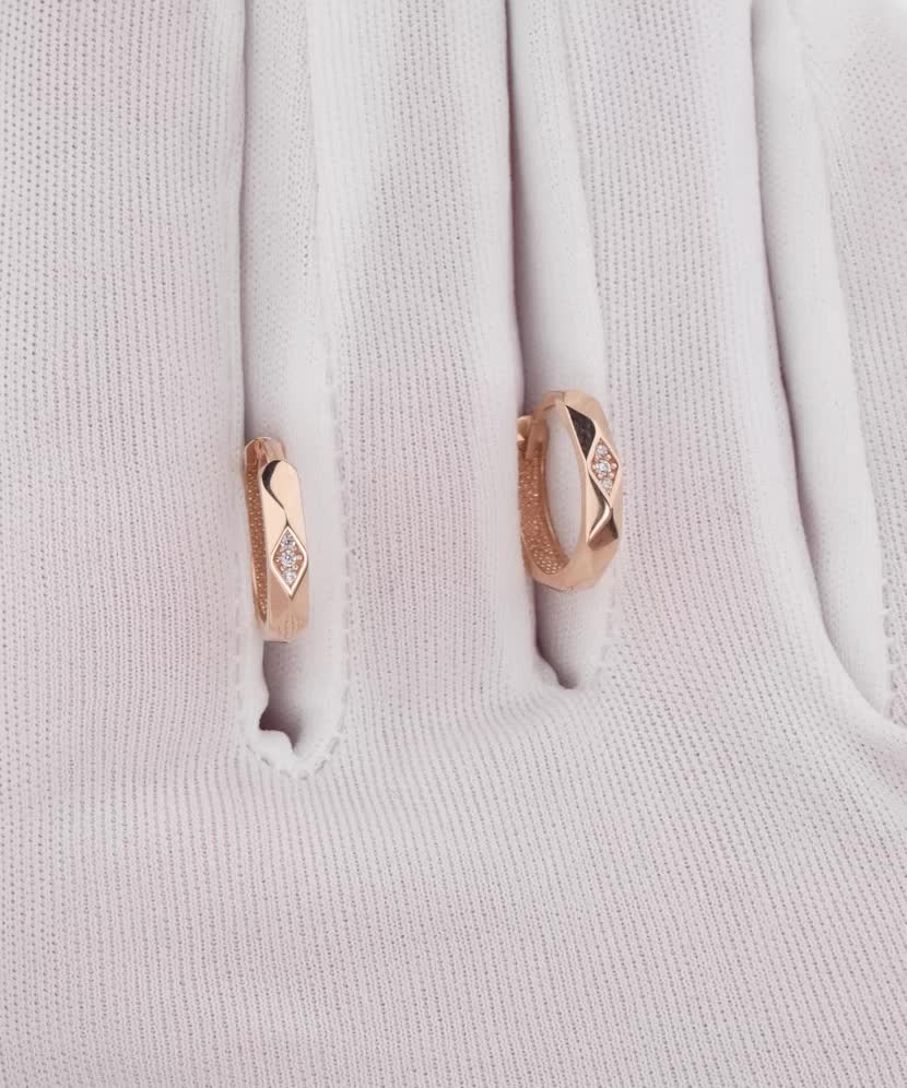 Auksiniai auskarai su cirkoniais