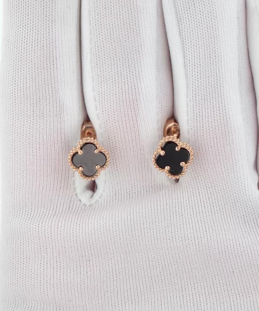 Auksiniai auskarai su emale - Auksiniai auskarai - Goldinga