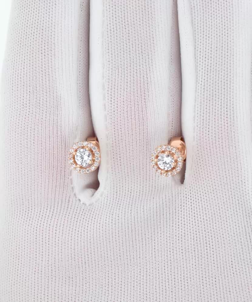 Auksiniai auskarai su cirkoniais - Auksiniai auskarai - Goldinga