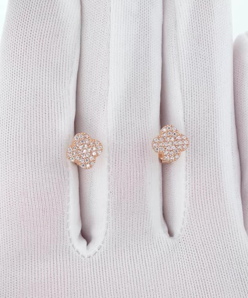 Auksiniai auskarai su cirkoniais - Auksiniai auskarai - Goldinga