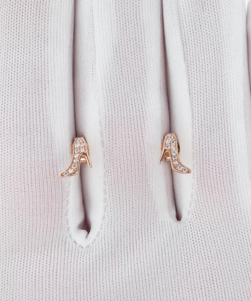 Auksiniai auskarai su cirkoniais - Auksiniai auskarai - Goldinga