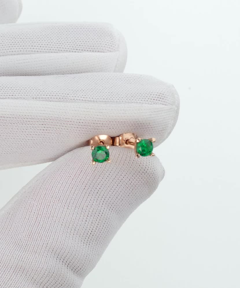 Auksiniai auskarai su cirkoniais - Auksiniai auskarai - Goldinga