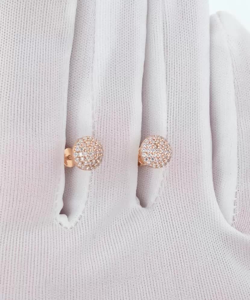 Auksiniai auskarai su cirkoniais - Auksiniai auskarai - Goldinga