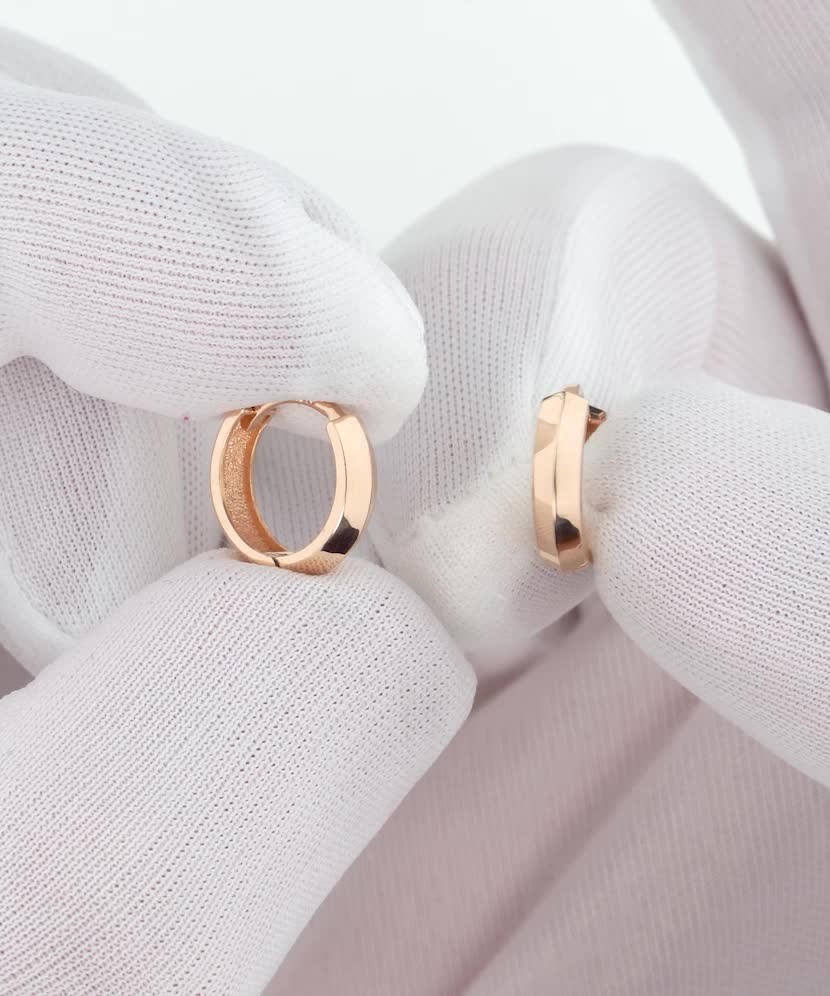 Auksiniai auskarai 13mm - Auksiniai auskarai - Goldinga