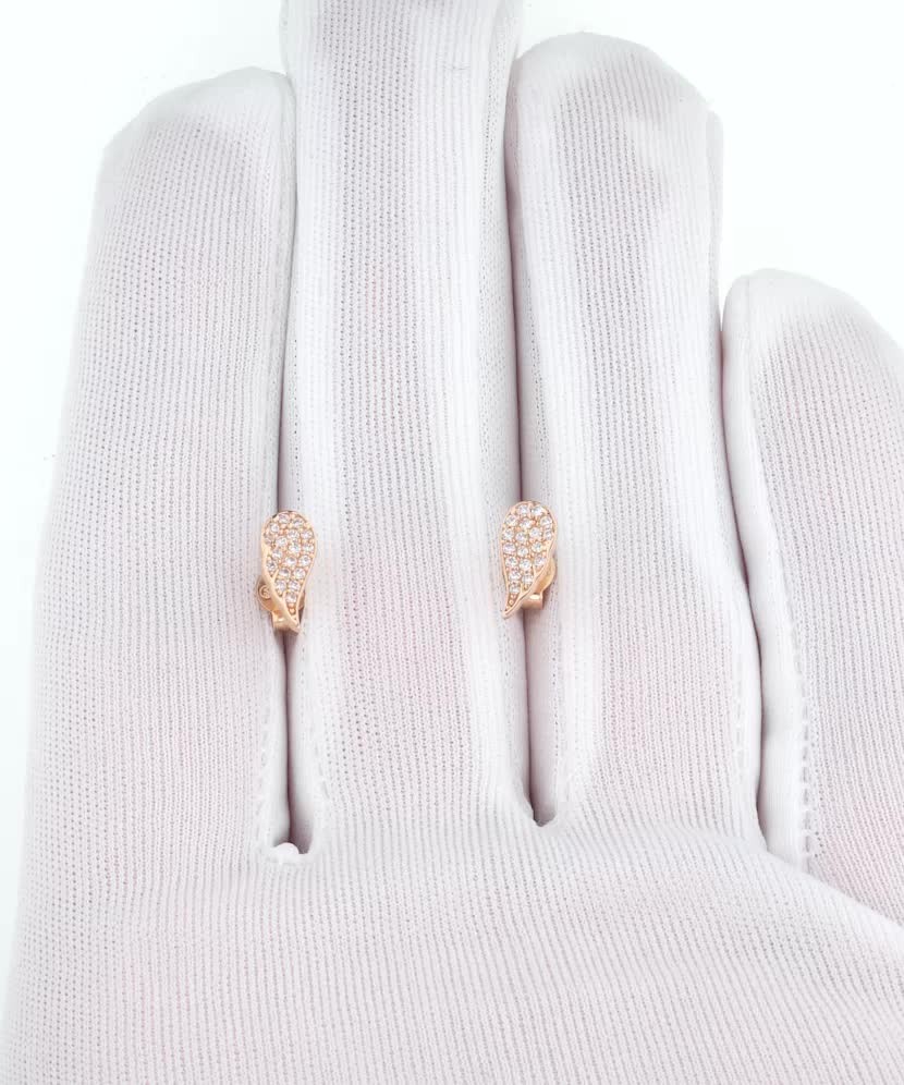 Auksiniai auskarai su cirkoniais "Angelo sparnas" - Auksiniai auskarai - Goldinga