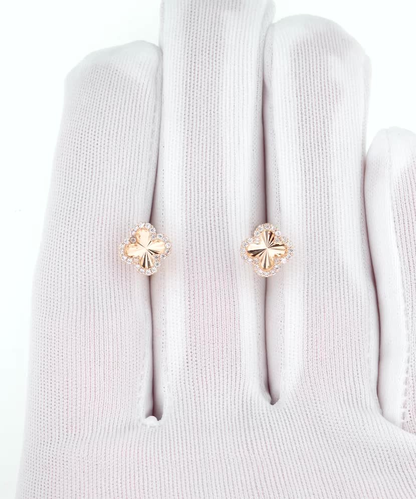 Auksiniai auskarai su cirkoniais - Auksiniai auskarai - Goldinga