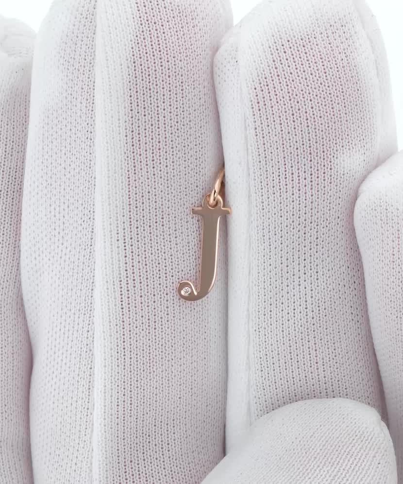 Auksinis pakabukas su deimantu raidė J - Pakabukai su brangakmeniais - Goldinga