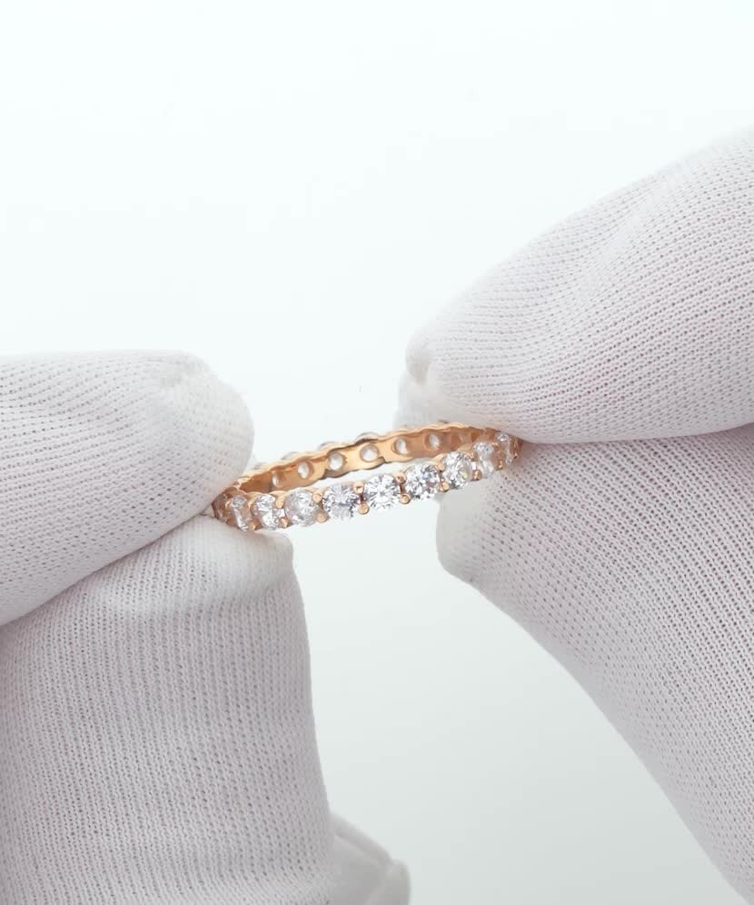 Auksinis žiedas su cirkoniais - Auksiniai žiedai - Goldinga