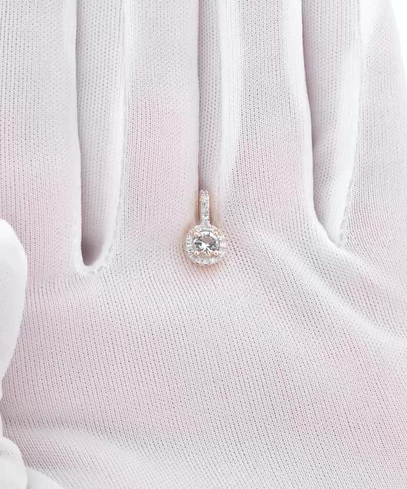 Auksinis pakabukas su deimantais ir skaidriu topazu - Pakabukai su brangakmeniais - Goldinga