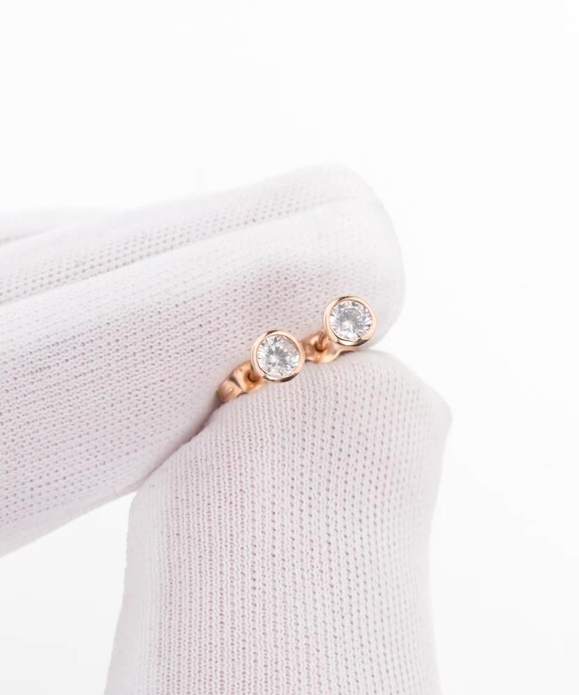 Auksiniai auskarai su cirkoniais