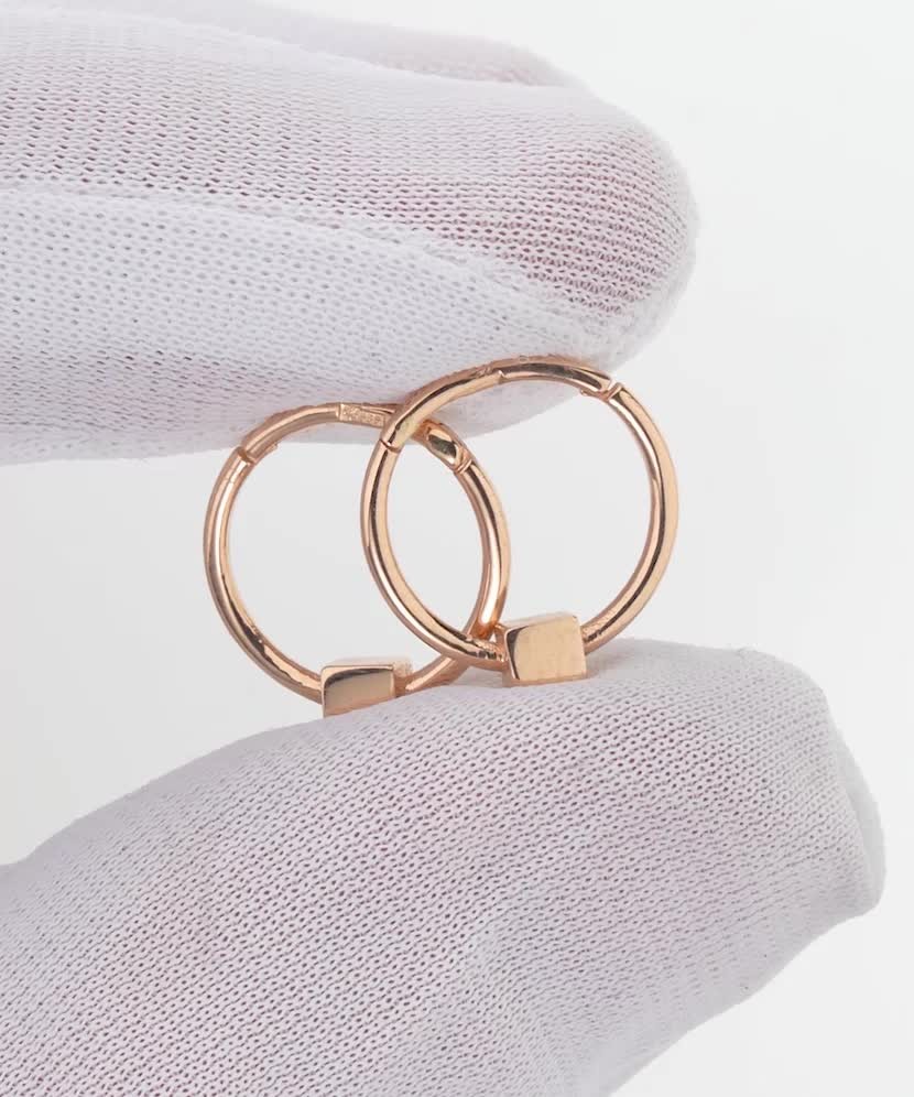 Auksiniai auskarai rinkutės 13mm