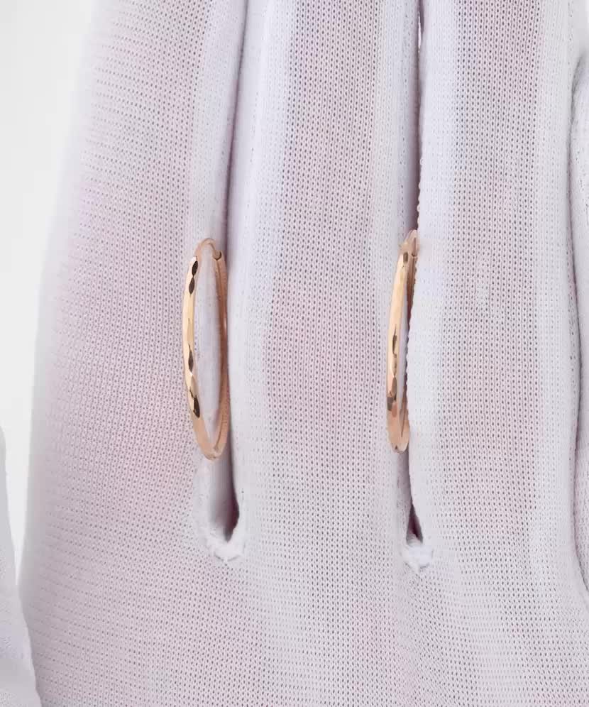 Auksiniai Auskarai Graviruotos Rinkutės 24mm