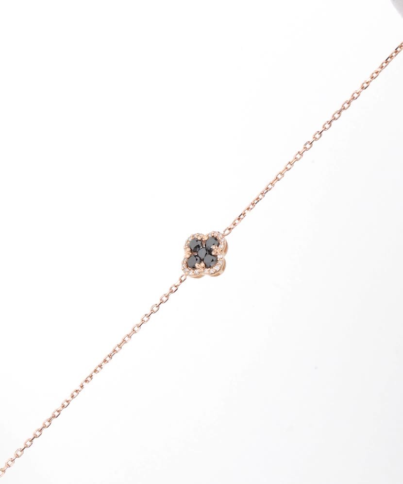 Auksinė apyrankė su juodaisiais deimantais