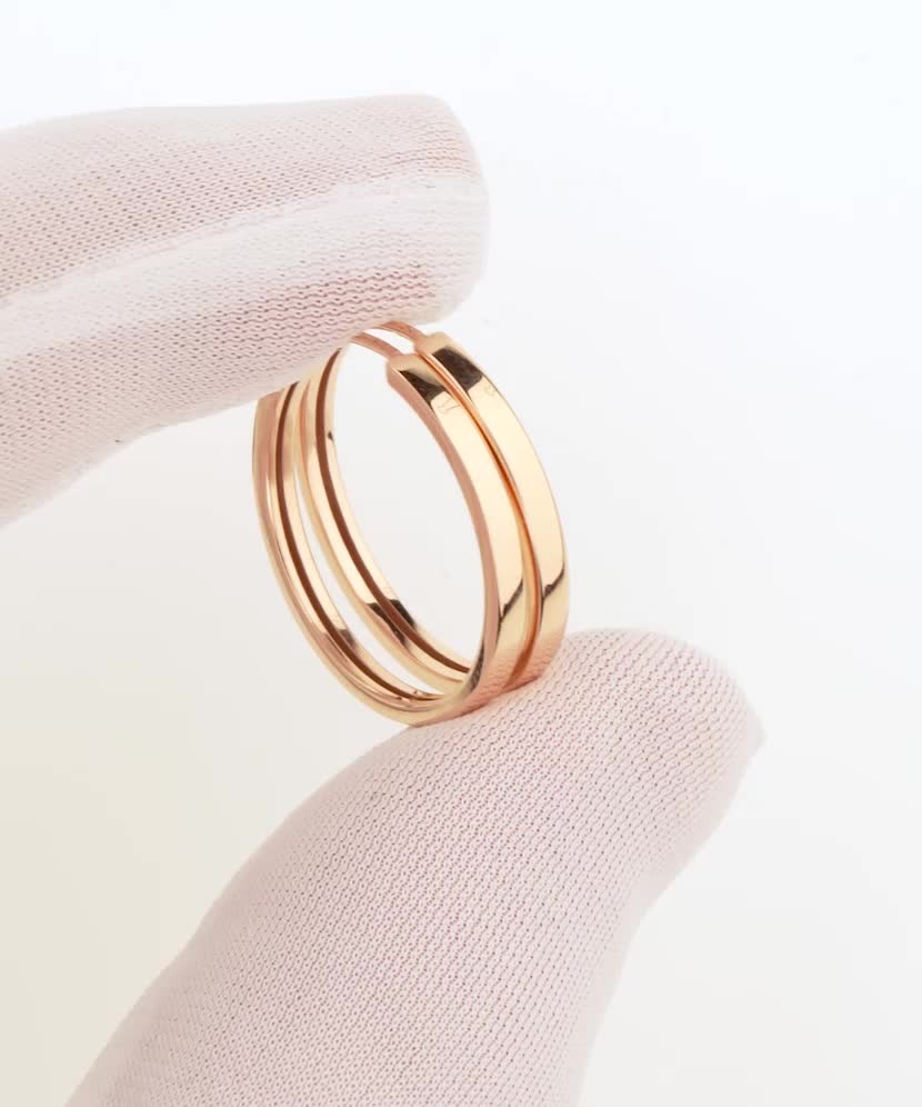 Auksiniai auskarai rinkutės 24mm