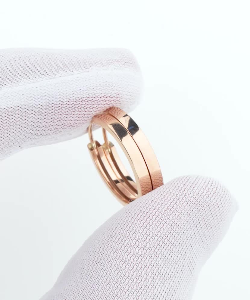 Auksiniai auskarai rinkutės 20mm