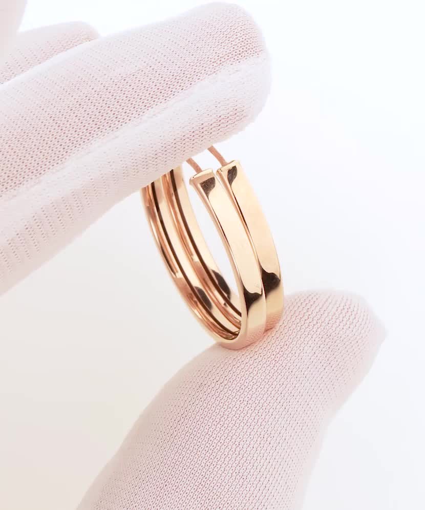 Auksiniai auskarai rinkutės 28mm