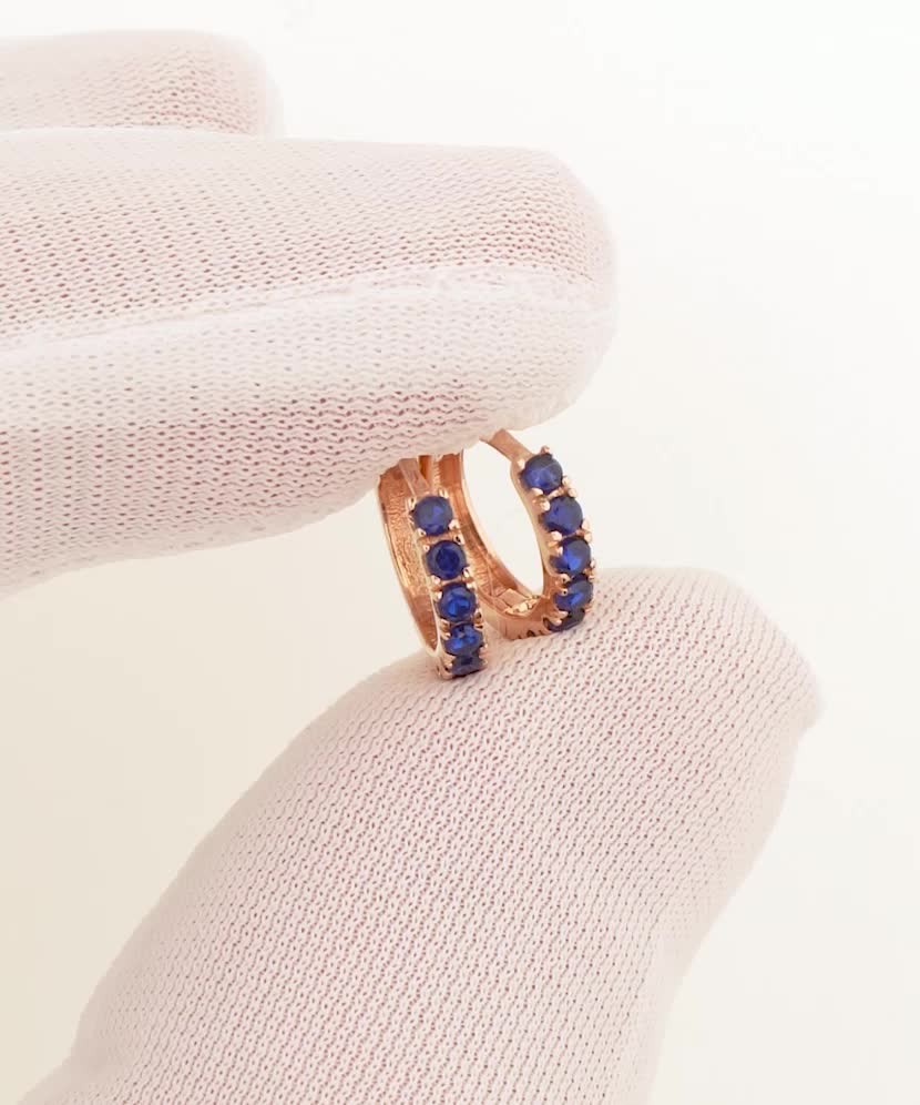 Auksiniai vaikiški auskarai su cirkoniais