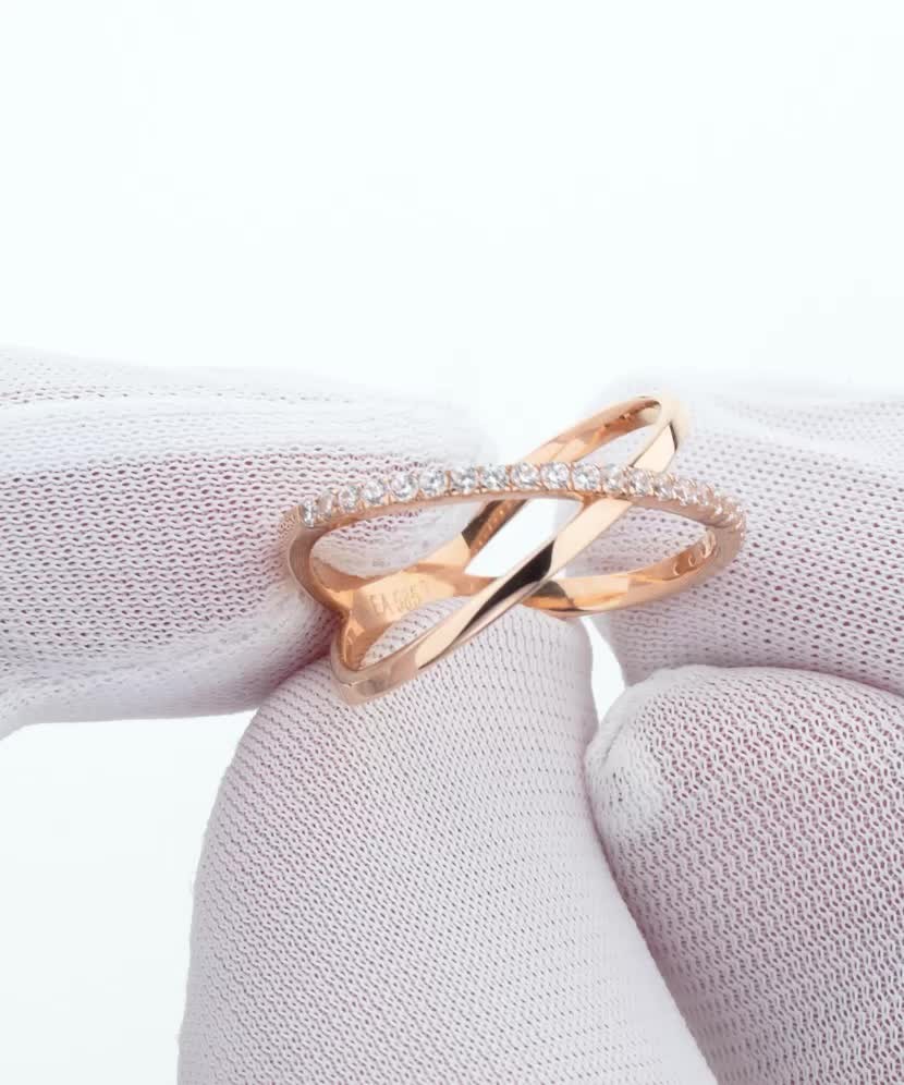 Auksinis žiedas su cirkoniais