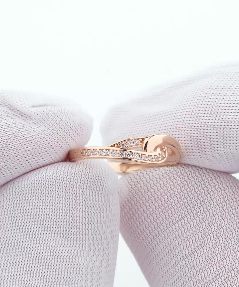 Auksinis žiedas su cirkoniais