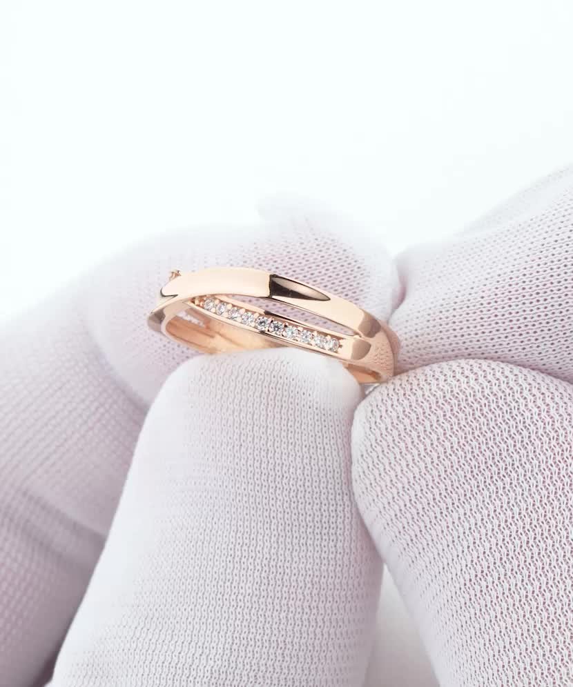 Auksinis žiedas su cirkoniais