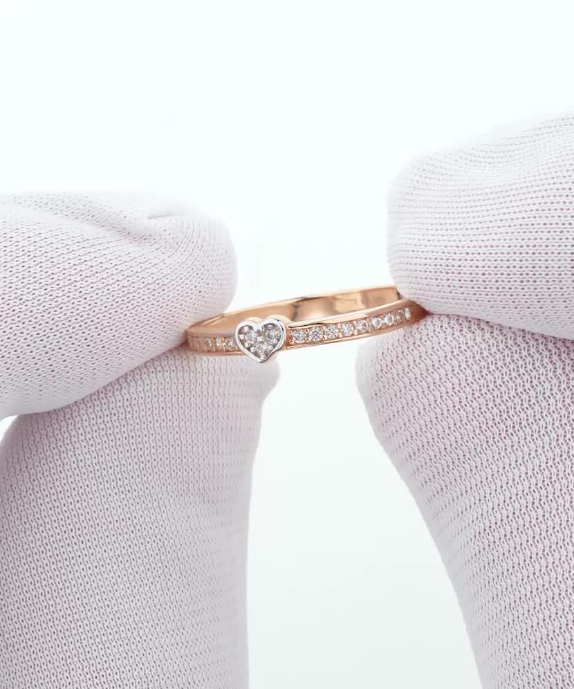 Auksinis žiedas su cirkoniais