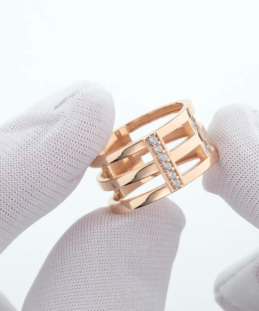 Auksinis žiedas su cirkoniais