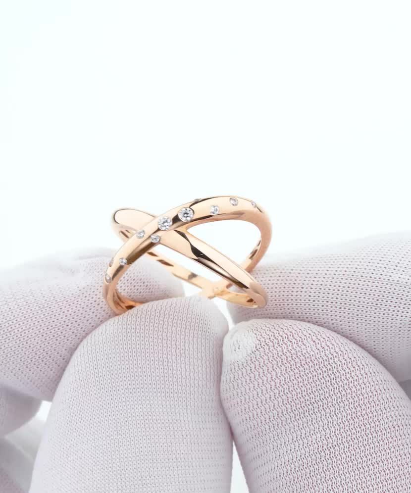 Auksinis žiedas su cirkoniais