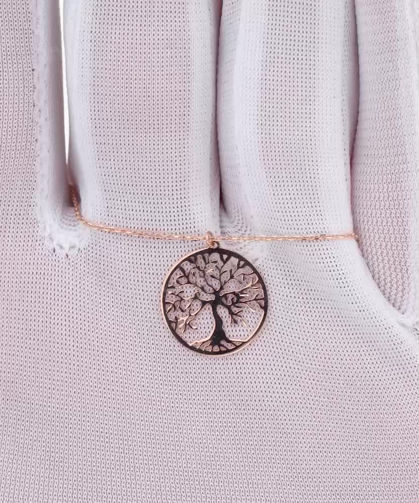 Auksinė grandinėlė su pakabuku "Gyvybės medis"