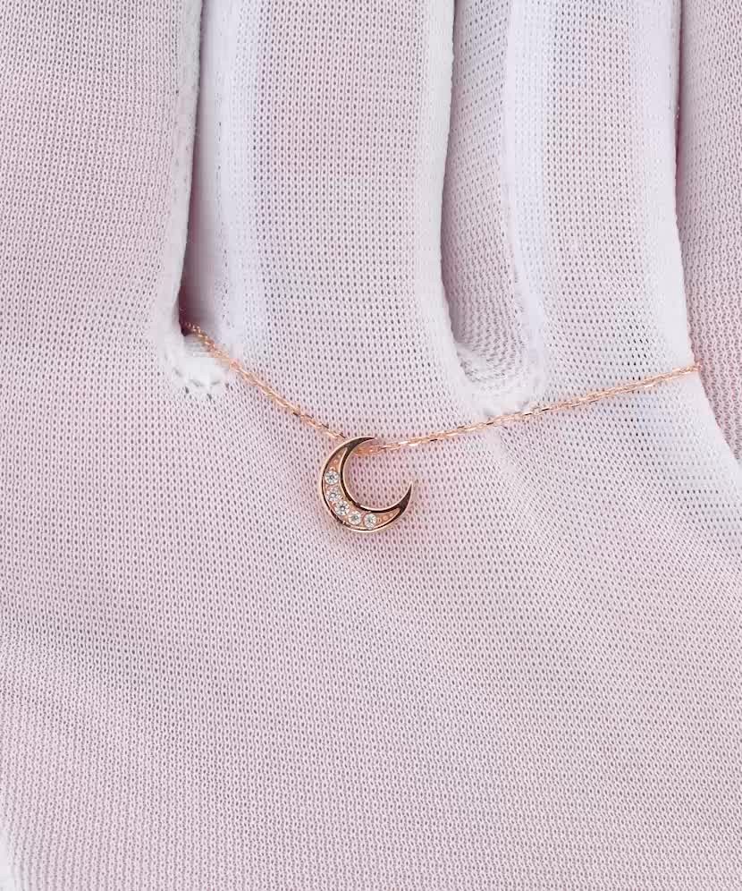 Auksinė grandinėlė su pakabuku "Mėnulis"