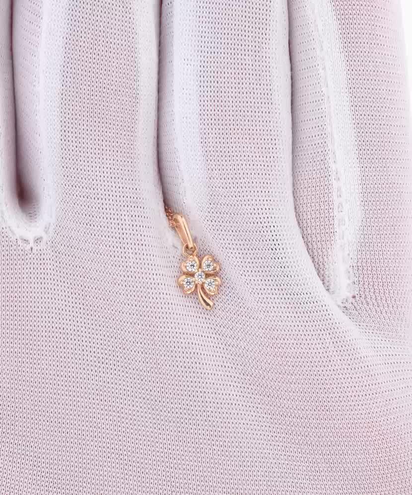 Auksinis pakabukas su cirkoniais "Dobiliukas"