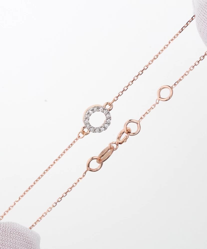 Auksinė apyrankė su deimantais