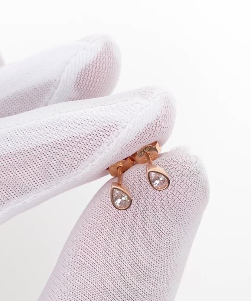 Auksiniai auskarai su cirkoniais