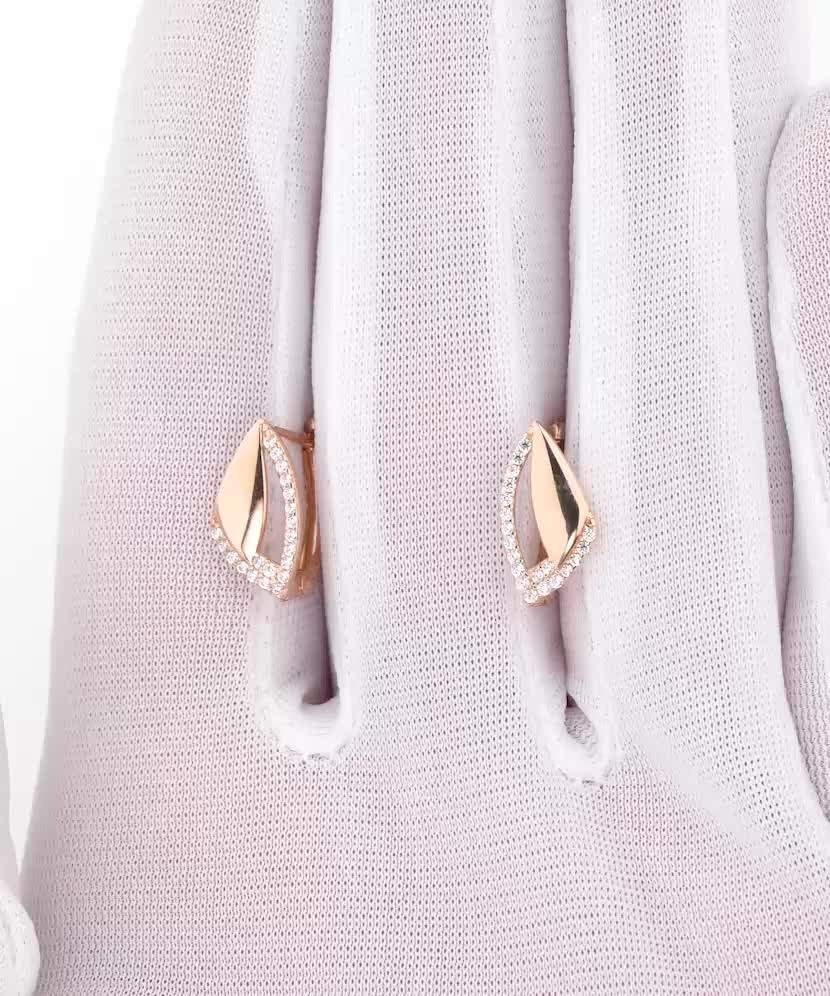 Auksiniai auskarai su cirkoniais