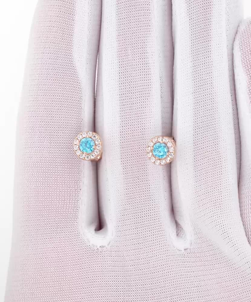 Auksiniai auskarai su cirkoniais