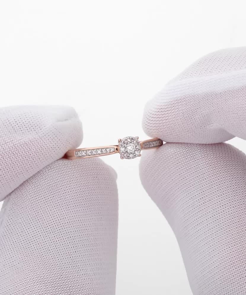 Auksinis žiedas su deimantais