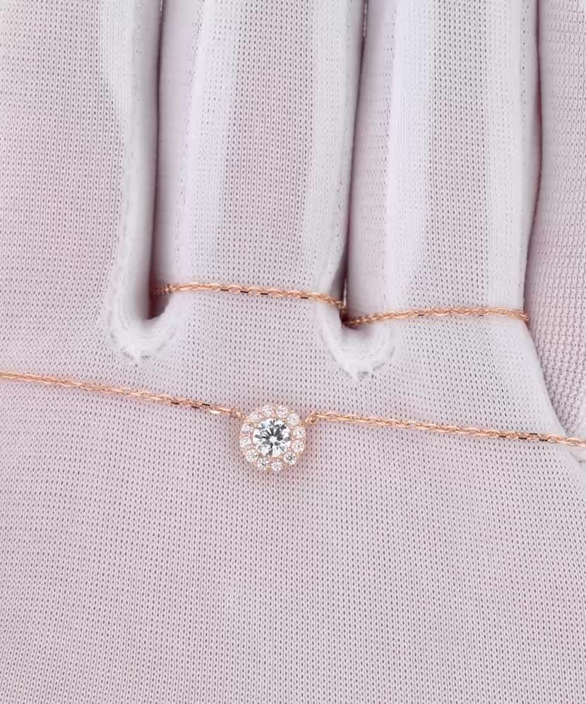 Auksinė grandinėlė su cirkonio pakabuku