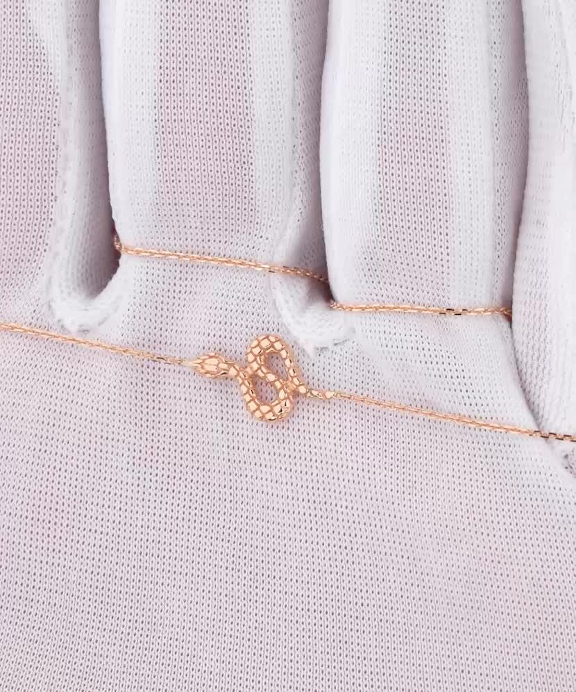 Auksinė grandinėlė su pakabuku "Gyvatė"