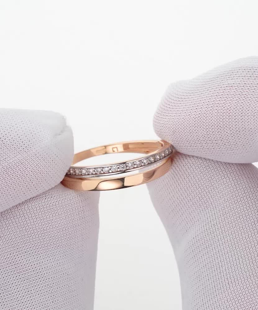 Auksinis žiedas su cirkoniais