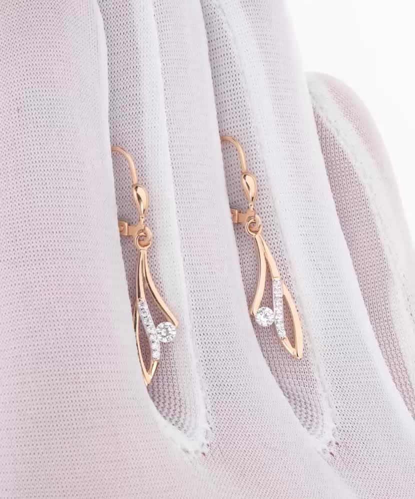 Auksiniai auskarai su cirkoniais